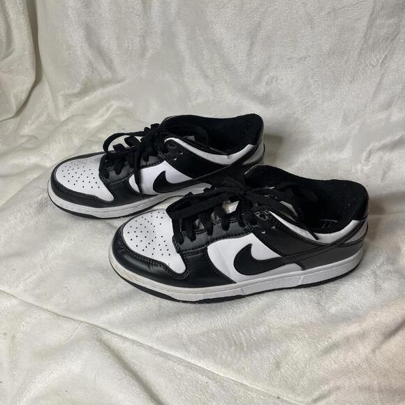 Nike Dunk Low Black and White (Panda) Sneakers Size 6.5 - Picture 4 of 7